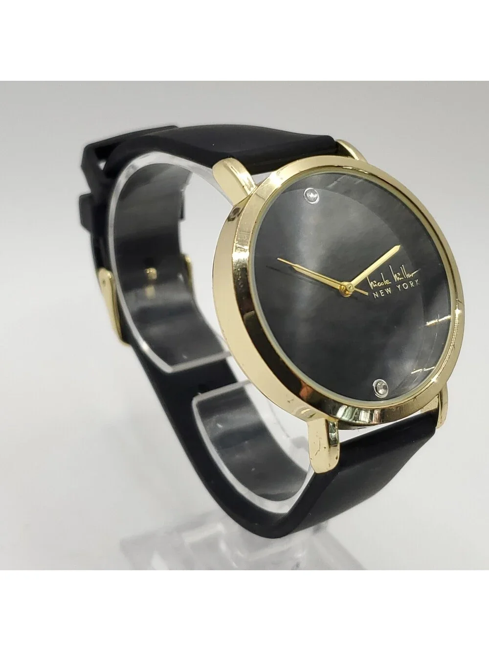 Nicole Miller New York Black Dial Womens Watch 38mm New Battery
